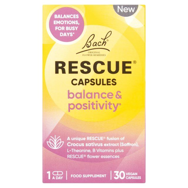 Bach Flower Remedies Balance & Positivity Rescue Capsules   30 per pack - McGrocer