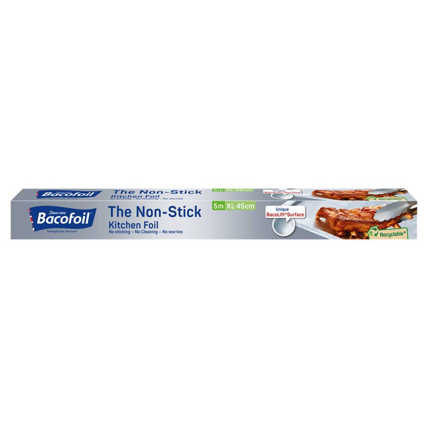 Bacofoil Non-Stick Extra Wide Kitchen Foil 45cm x 5m - McGrocer