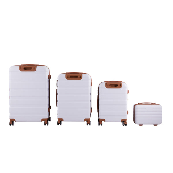 Livingandhome color-block lockable travel suitcase set, UK version