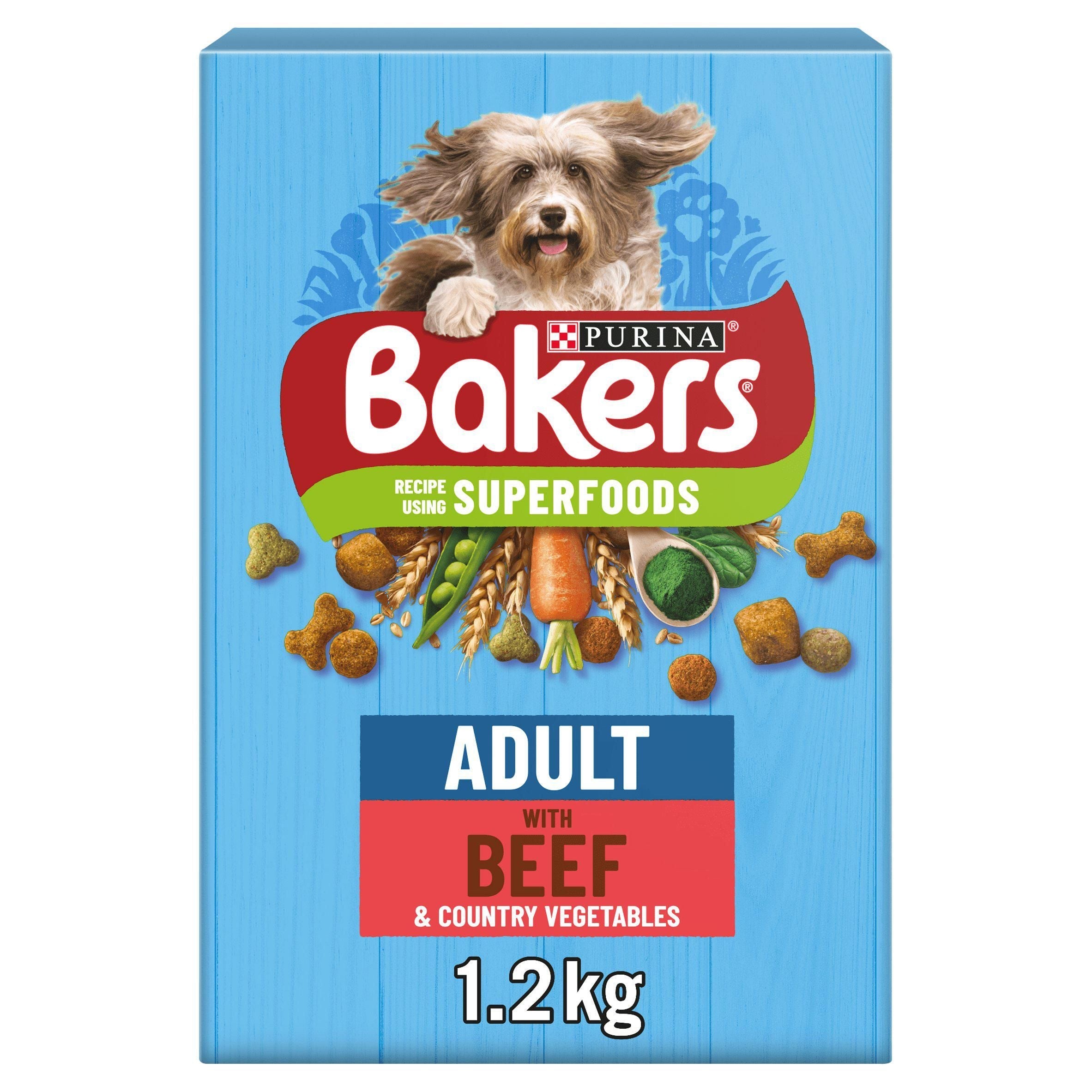 Bakers Adult Beef with Vegetables Dry Dog Food 1.2kg - McGrocer