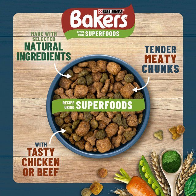 Bakers Beef with Vegetables Dry Dog Food   3kg - McGrocer