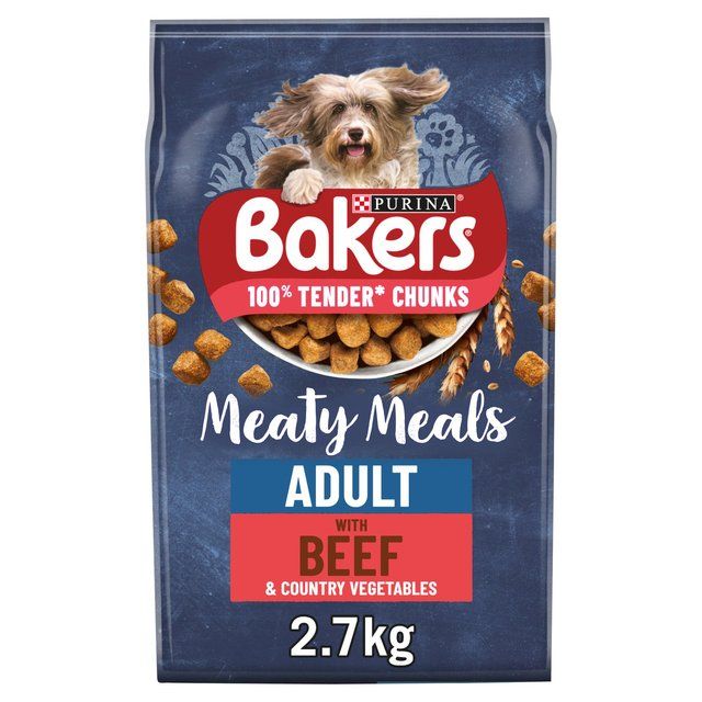 Bakers Meaty Meals Beef Dry Dog Food   2.7kg - McGrocer