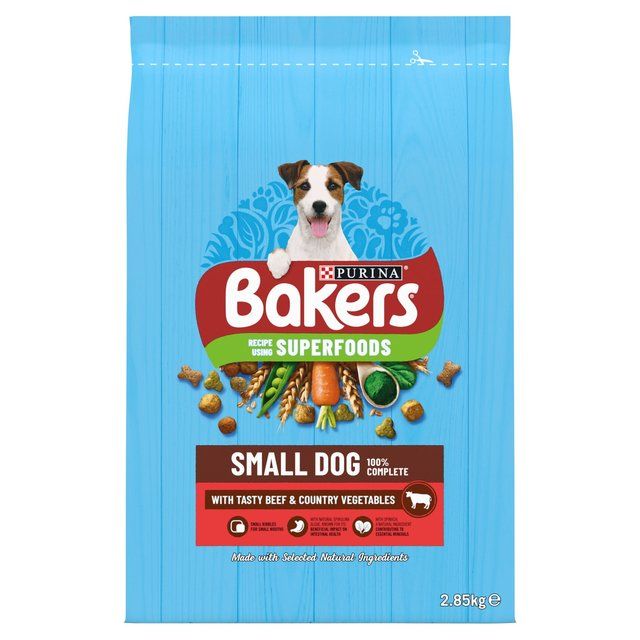 Bakers Small Dog Beef Dry Dog Food   2.85kg - McGrocer