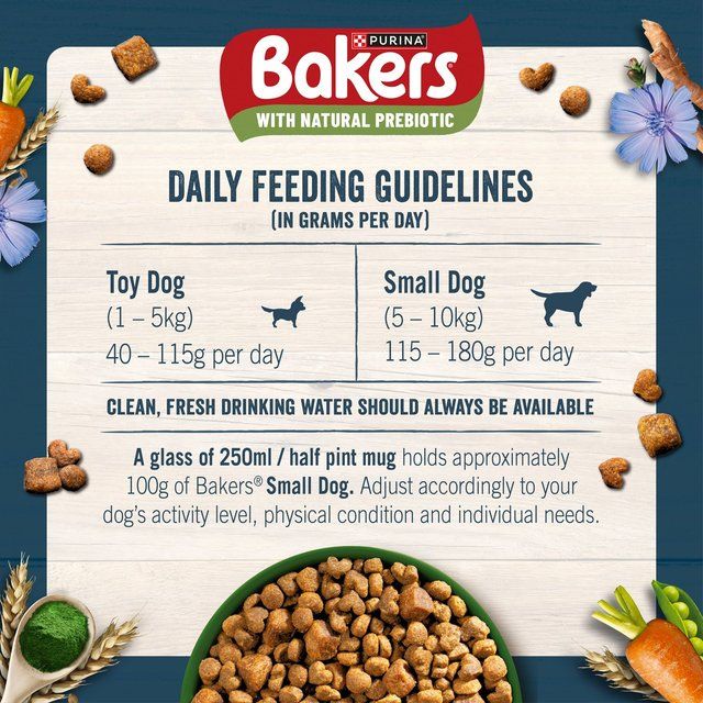 Bakers Small Dog Sensitive Tummy Chicken & Veg Dry Dog Food   2.7kg - McGrocer
