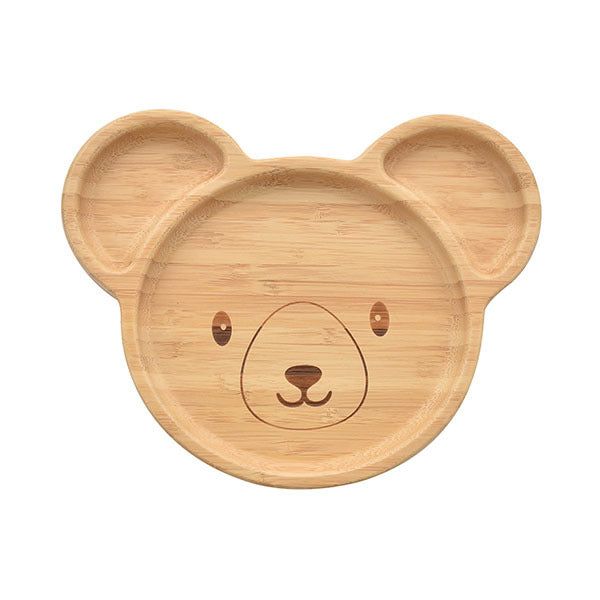 Bambino Bamboo & Silicone Bear Base Plate - McGrocer