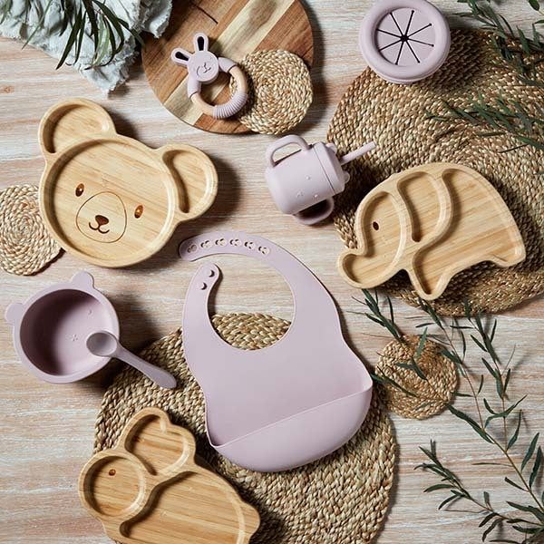 Bambino Bamboo & Silicone Bear Base Plate - McGrocer