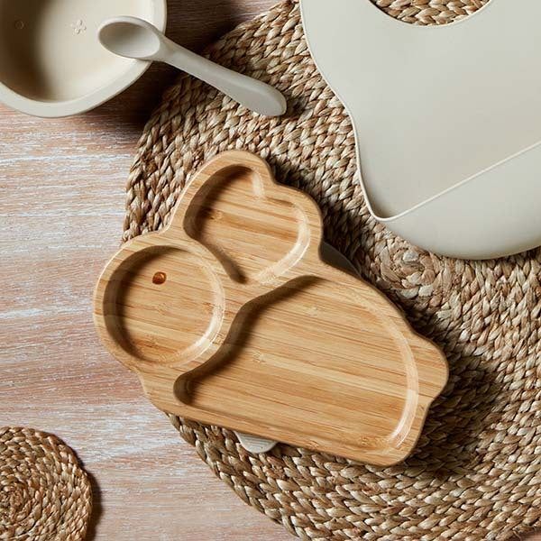 Bambino Bamboo & Silicone Bunny Base Plate - McGrocer