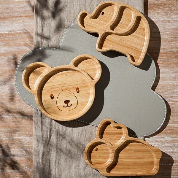 Bambino Bamboo & Silicone Elephant  Base Plate - McGrocer