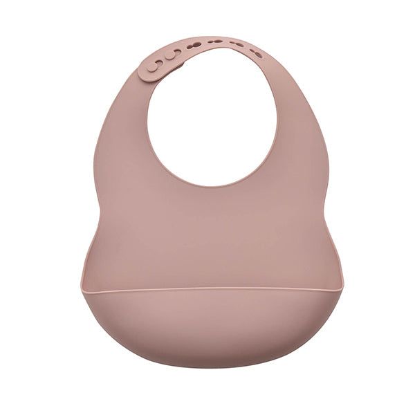 Bambino Silicone Feeding Set Bib Bowl & Spoon Pink - McGrocer