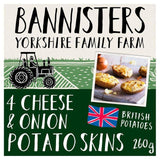 Bannisters Farm 4 Cheese & Onion Baked Potato Skins   260g - McGrocer