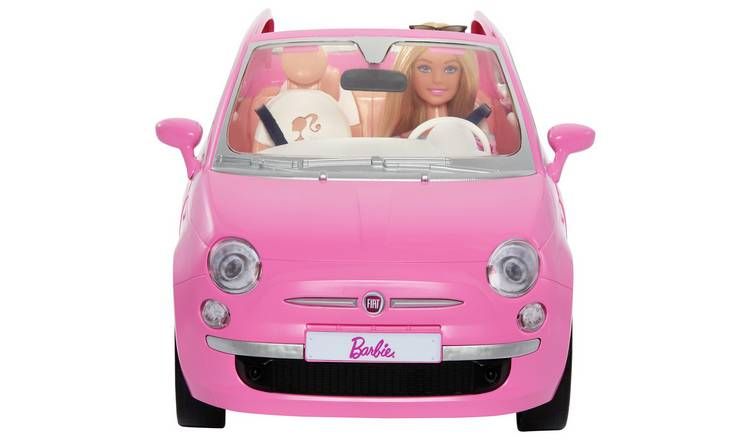 Barbie Doll & Fiat 500 Vehicle Toy Car Playset - McGrocer