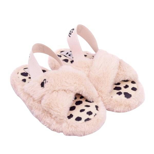 Barbie Girls Faux Fur Slip-on Slippers (10) - McGrocer