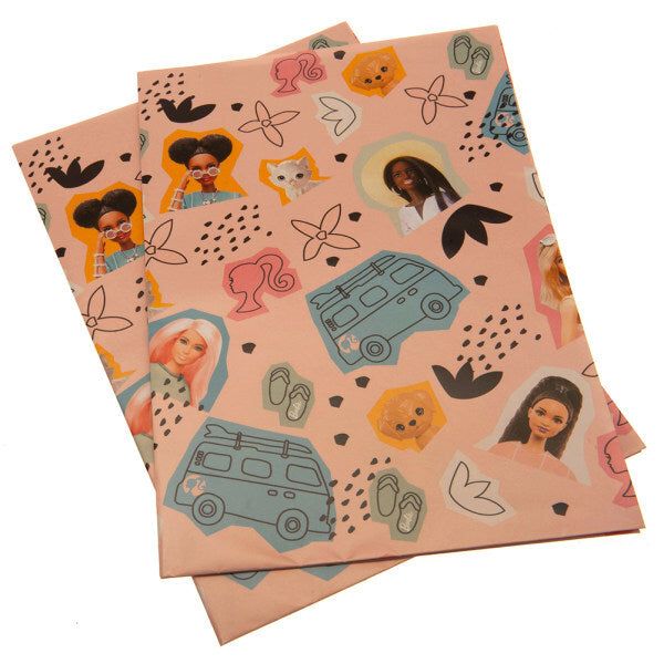 Barbie Happy Birthday Gift Wrap Sheets - McGrocer