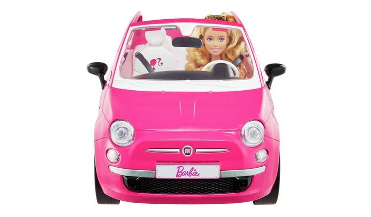 Barbie Pink Fiat 500 Car and Doll Playset - McGrocer