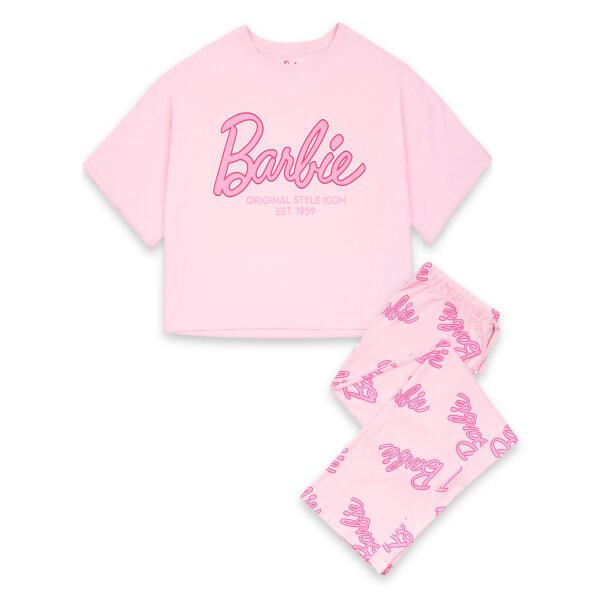 Barbie Womens Logo Pyjama Set (L) - McGrocer