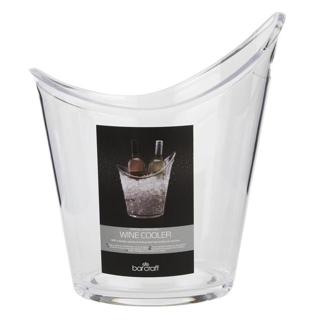 BarCraft Clear Acrylic Double Sided Drinks Pail / Cooler - McGrocer
