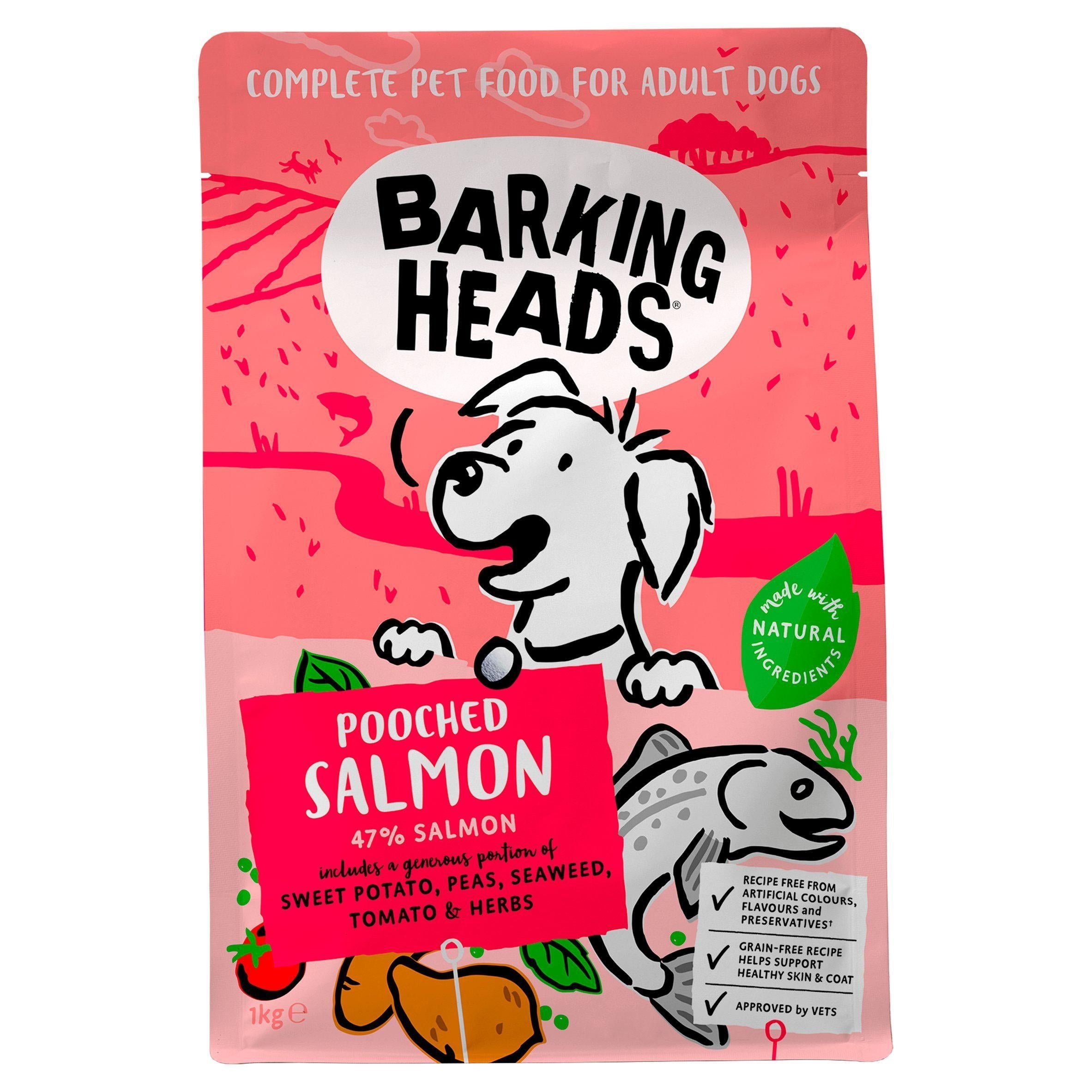 Barking Heads Fusspot Natural Adult Dog Food with Salmon 1kg - McGrocer