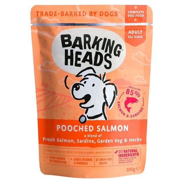 Barking Heads Pooched Salmon Wet Dog Food Pouch   300g - McGrocer