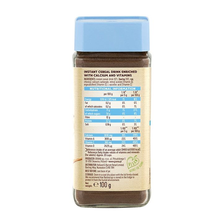 Barleycup Organic Coffee Alternative Cereal Drink 100g - McGrocer