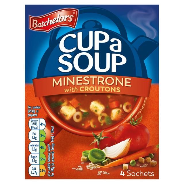 Batchelors Minestrone Cup A Soup   4 x 23.5g - McGrocer