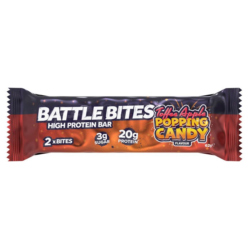 Battle Bites High Protein Bar Toffee Apple Popping Candy Flavour - McGrocer
