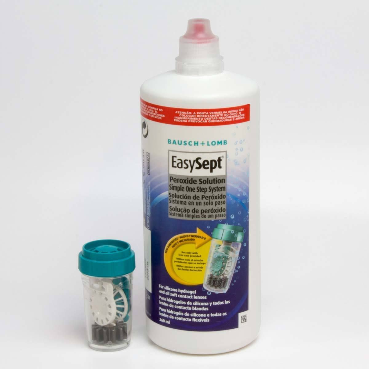 Bausch & Lomb EasySept Peroxide Solution, 3 x 360ml (3 Months Supply) - McGrocer