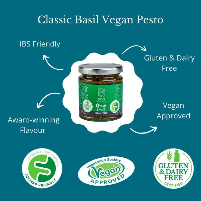 Bay's Kitchen Classic Basil Vegan Pesto   190g - McGrocer
