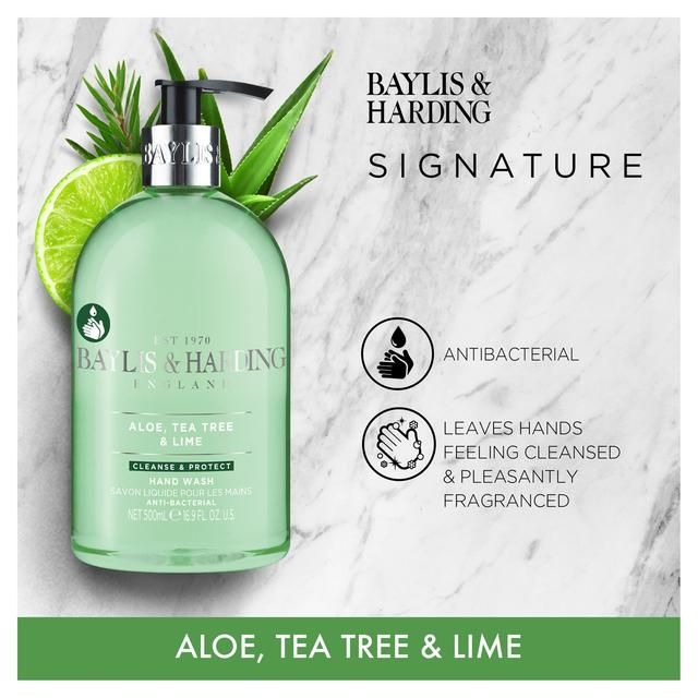 Baylis & Harding Aloe Tea Tree & Lime Anti Bacterial Hand Wash   500ml - McGrocer