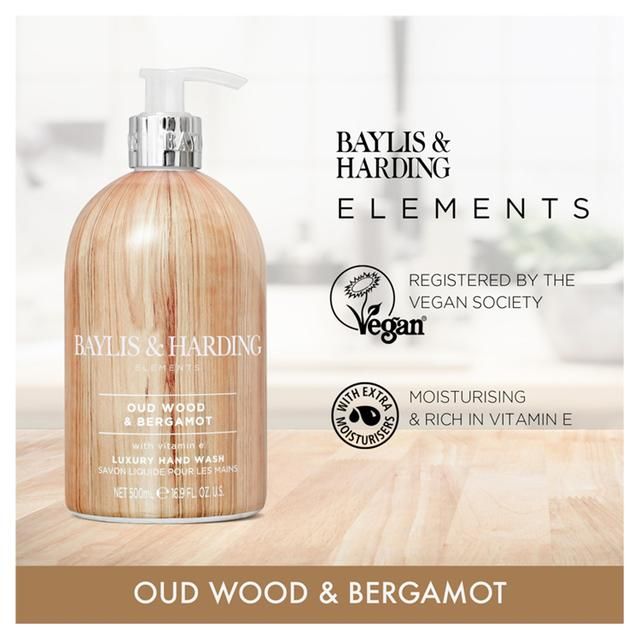 Baylis & Harding Elements Hand Wash - Oud & Bergamot   500ml - McGrocer
