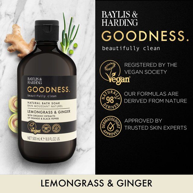 Baylis & Harding Goodness Lemongrass & Ginger Bath Soak   500ml - McGrocer