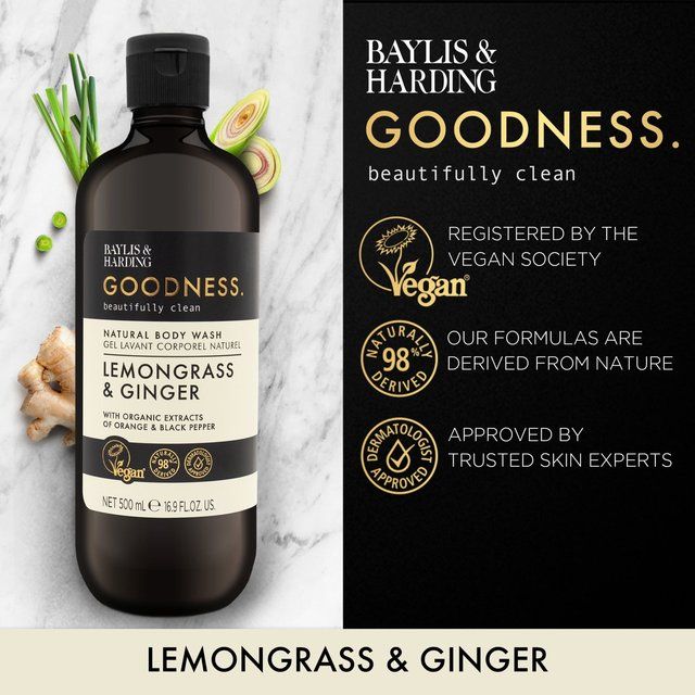 Baylis & Harding Goodness Lemongrass & Ginger Body Wash   500ml - McGrocer