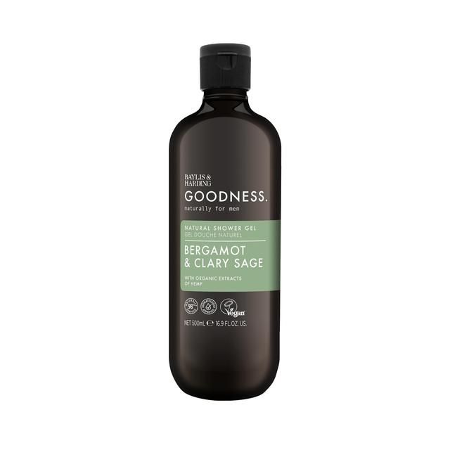 Baylis & Harding Goodness Mens Shower Gel - Bergamot & Clary Sage   500ml - McGrocer