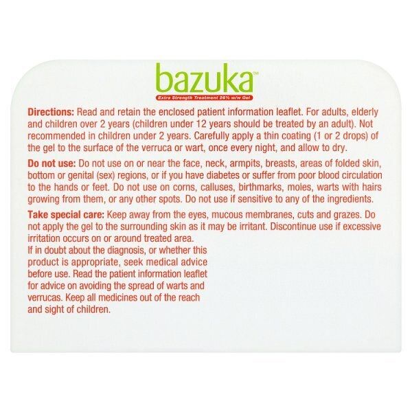 Bazuka Extra Strength Treatment Gel for Verruca & Wart 6g - McGrocer