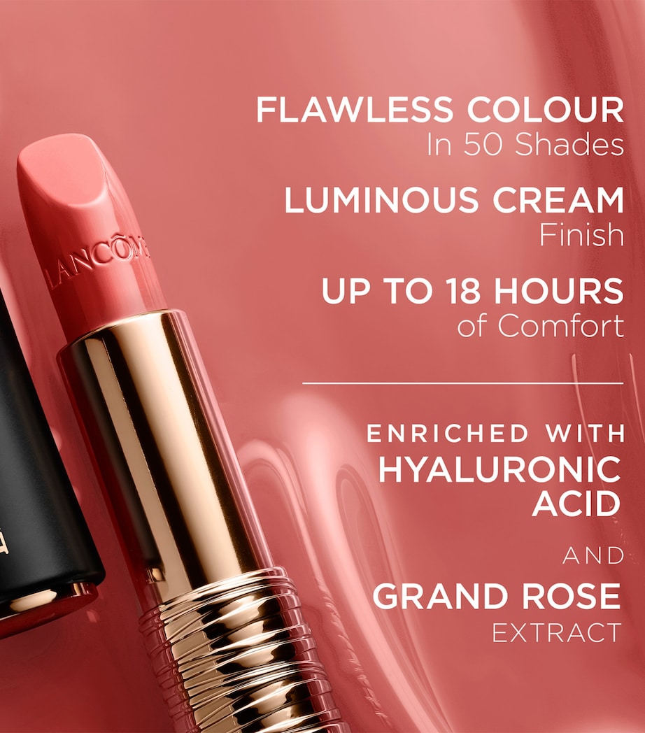 Lancôme cream lipstick with rose oils and hyaluronic acid, UK version