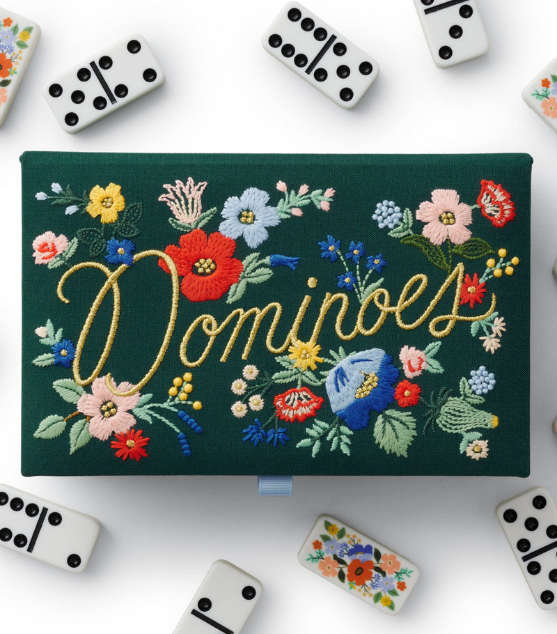 Rifle Paper Co. Strawberry Fields domino set, imported from the UK