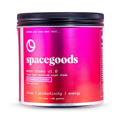Spacegoods Mushroom Moon Chews Strawberry Gummies 60 Pack