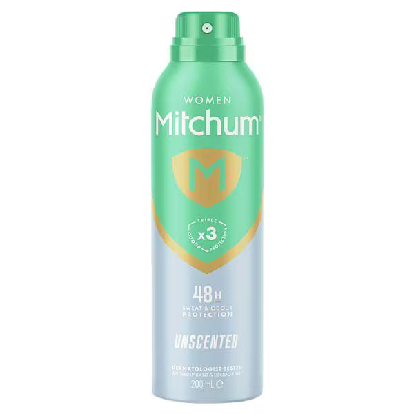 Mitchum unscented anti-perspirant deodorant 200ml, imported from the UK