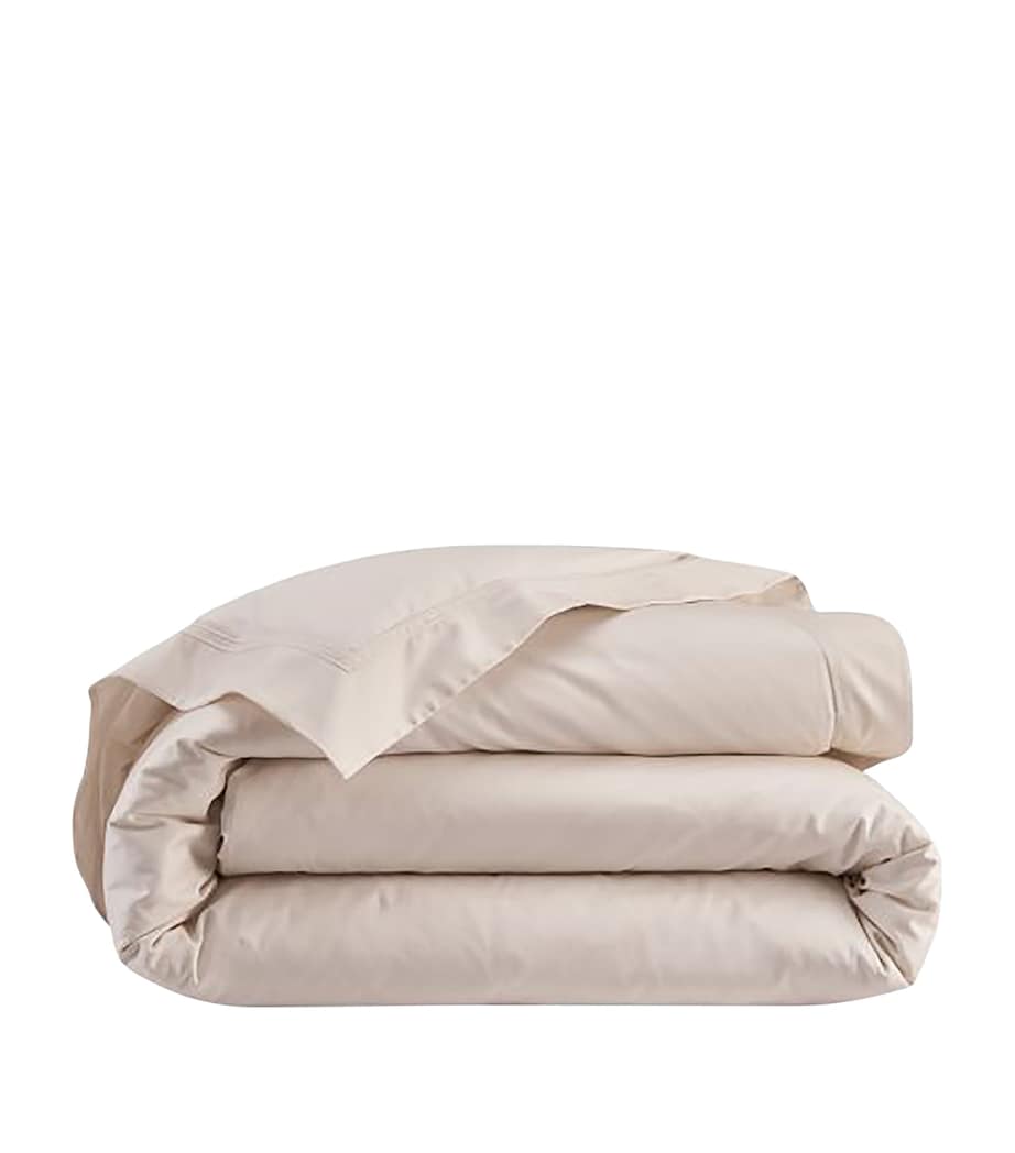 Yves Delorme organic cotton king duvet cover with sateen trim, 240cm by 220cm (British brand)