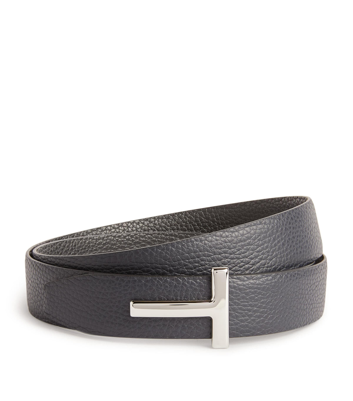 TOM FORD Leather Reversible T Icon Belt (British brand)