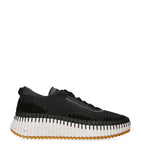 Lightweight Breathable Mesh Sneakers with Rubber Sole and Contrast Topstitching