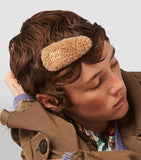 Miu Miu Shearling Logo Hair Clip