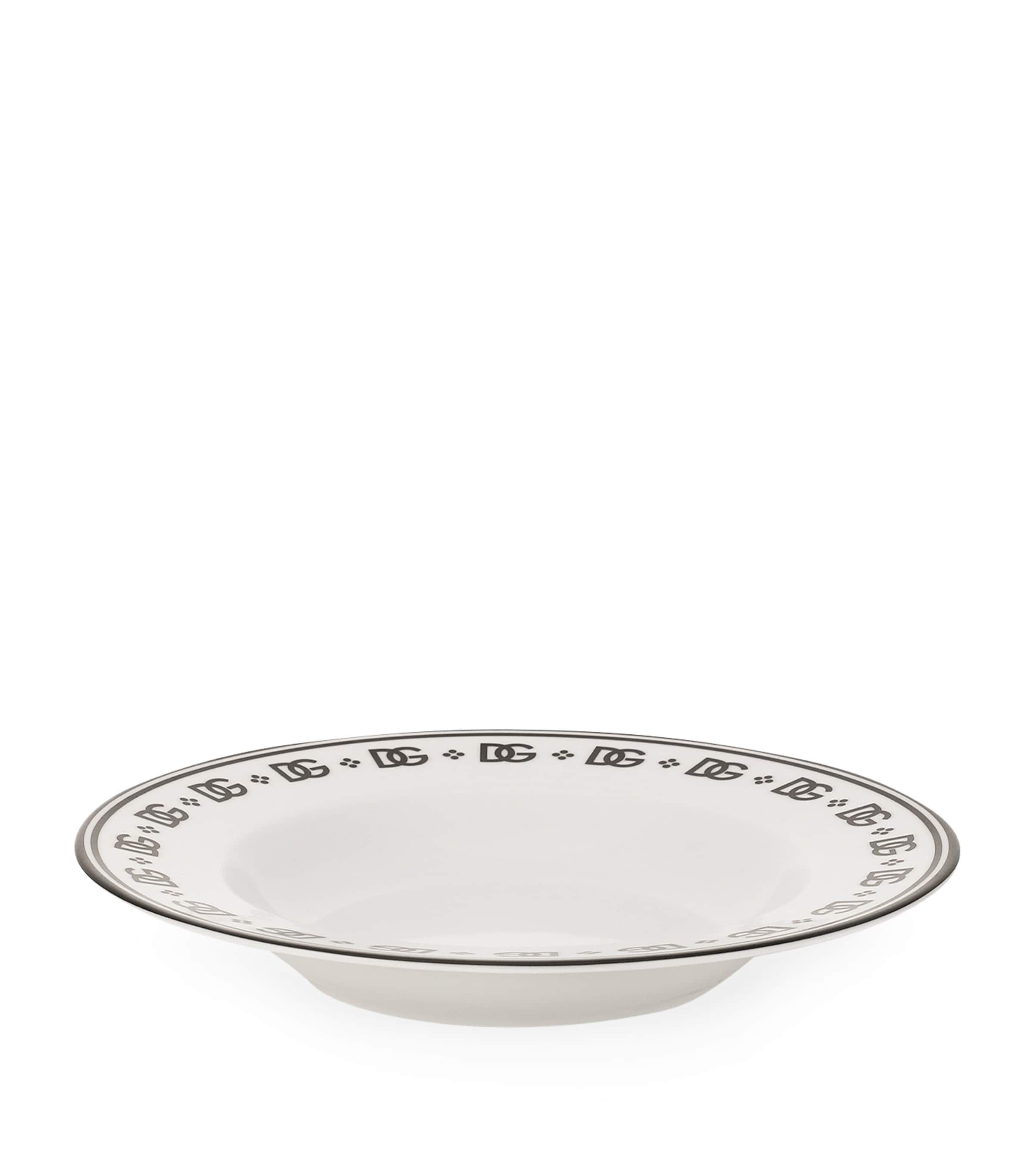 Dolce&Gabbana DG Logo Soup Plates, set of 2, 20cm - British product