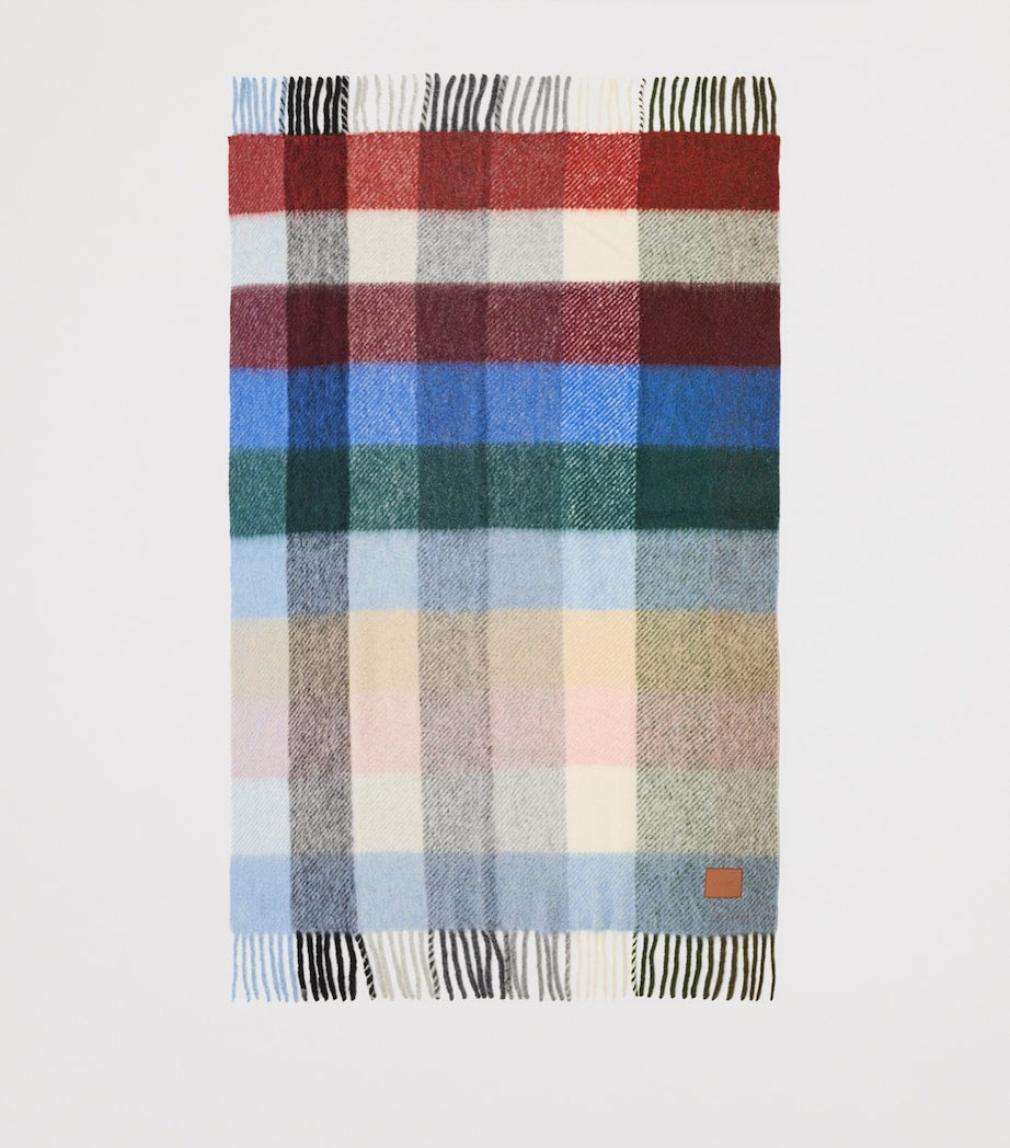 LOEWE Alpaca-Blend Check Blanket (182cm x 140cm)