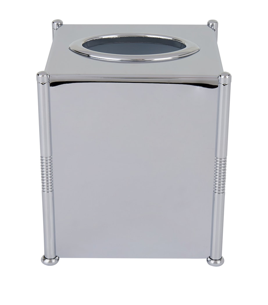 ZODIAC Cylinder Chrome tissue box (British brand)