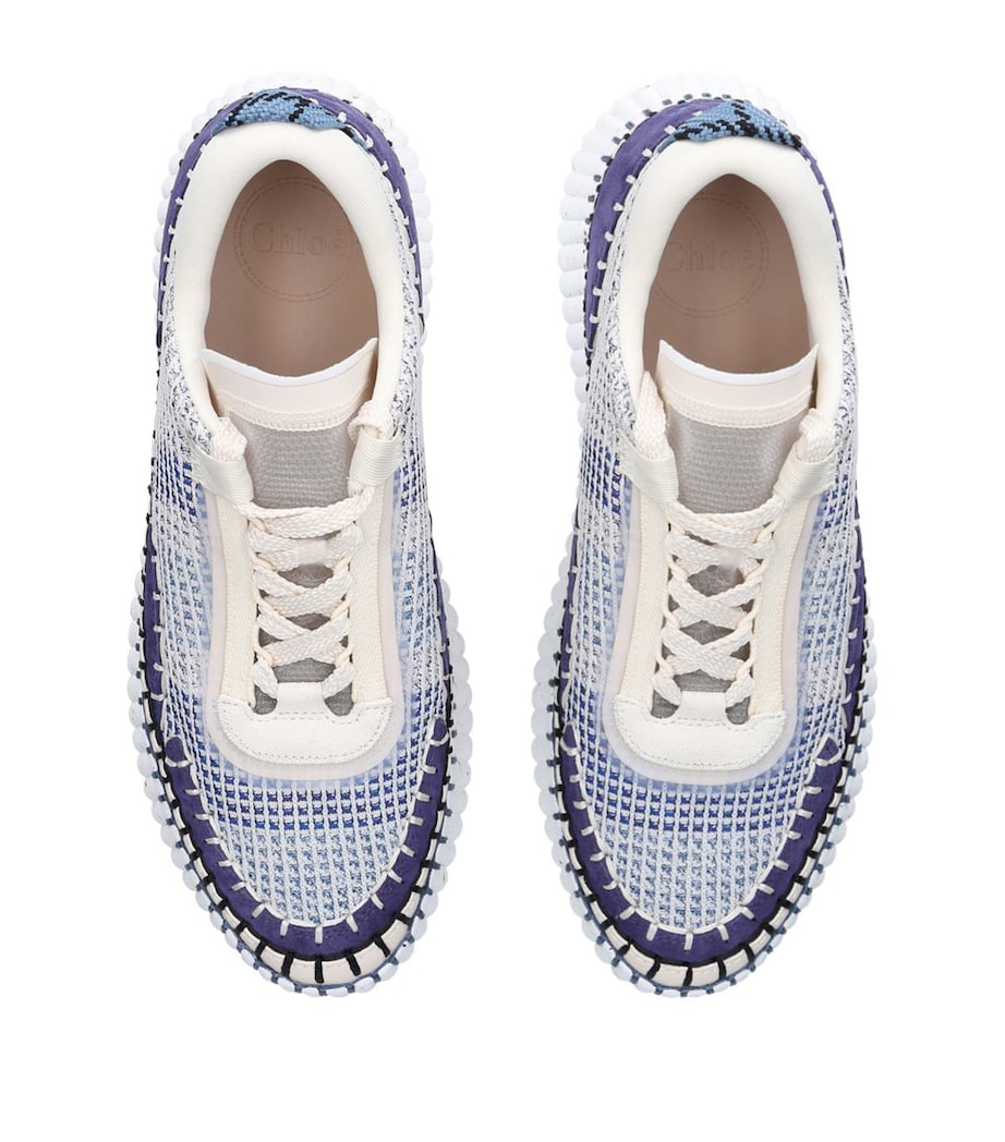 Lightweight Breathable Mesh Sneakers with Rubber Sole and Contrast Topstitching
