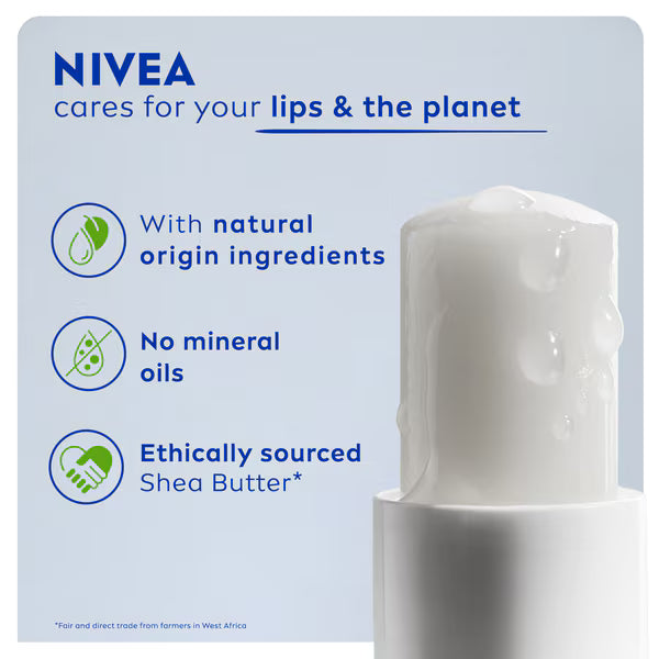 NIVEA Lip Balm 24H Moisture 4.8g, imported from the UK