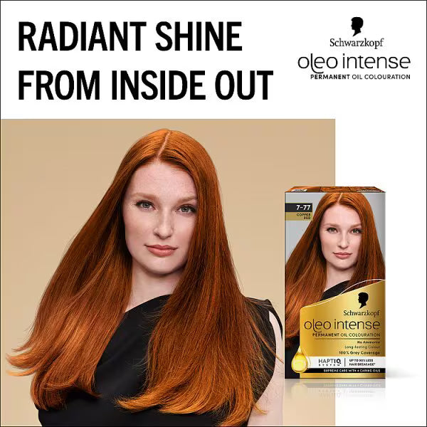 Schwarzkopf Oleo Intense Copper Red Permanent Hair Dye (British brand)
