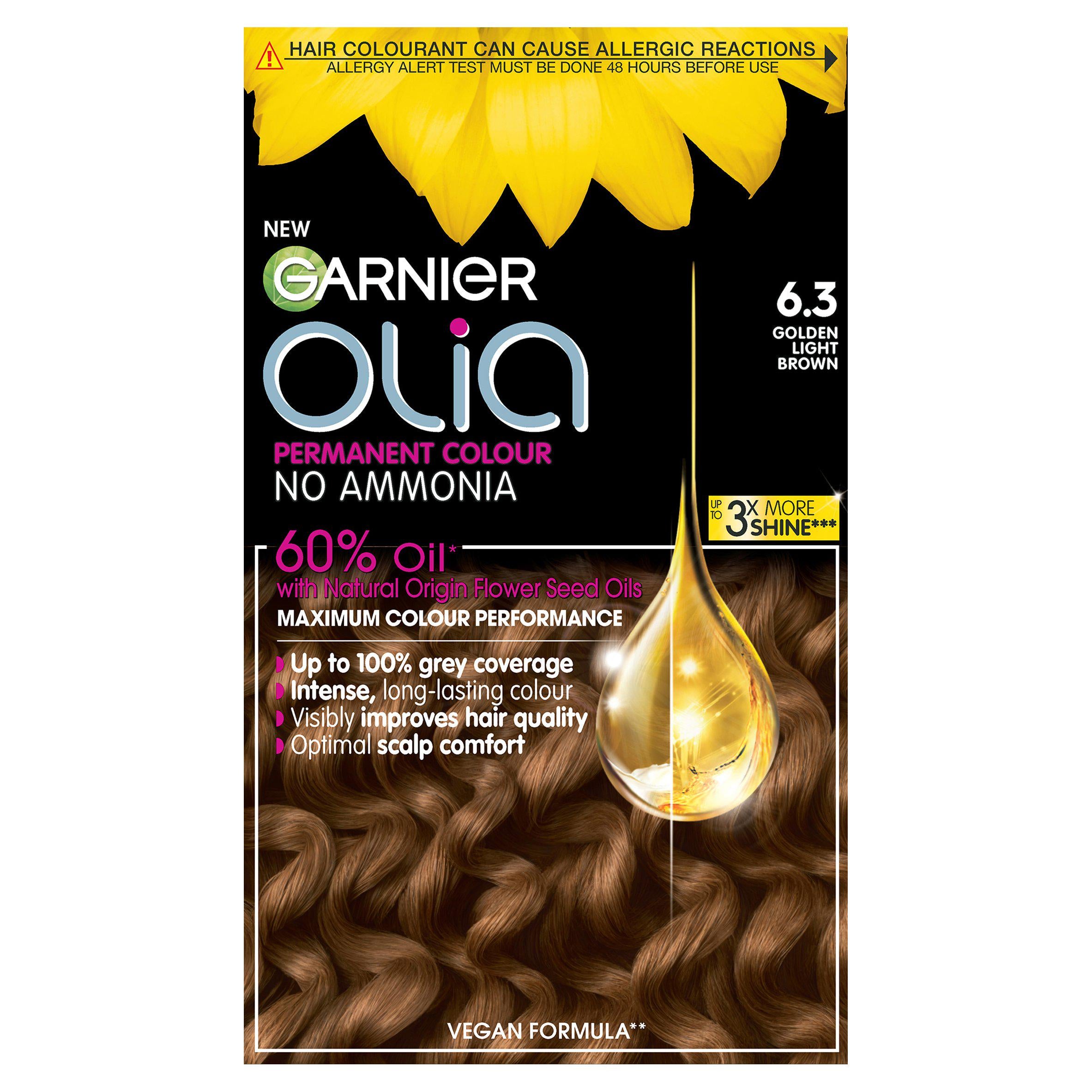 Garnier Olia Permanent No Ammonia Hair Dye Golden Light Brown 6.3 - McGrocer