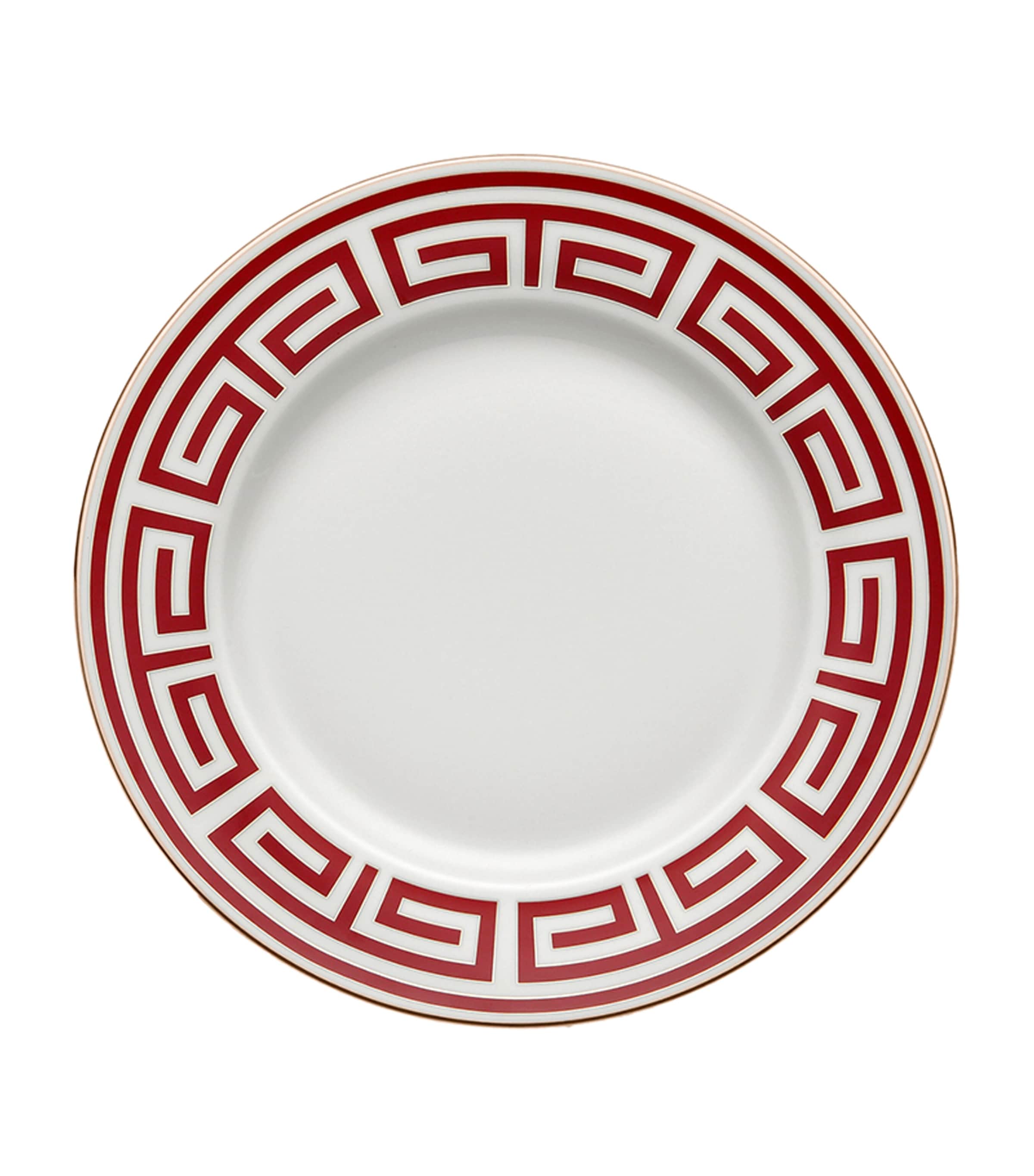 Ginori 1735 porcelain soup plate Labirinto Scarlatto 24.5cm, UK version