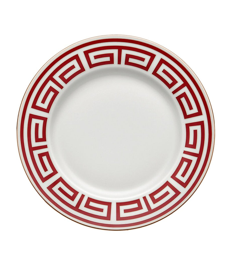 Ginori 1735 porcelain soup plate Labirinto Scarlatto 24.5cm, UK version